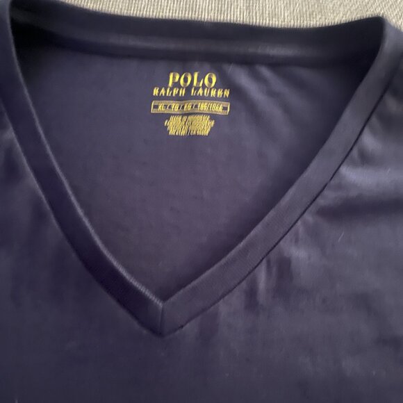 Classic Fit Jersey V-Neck T-Shirt Ralph Lauren - Men's XL - Ink (black) - Picture 2 of 4